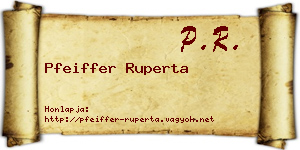 Pfeiffer Ruperta névjegykártya